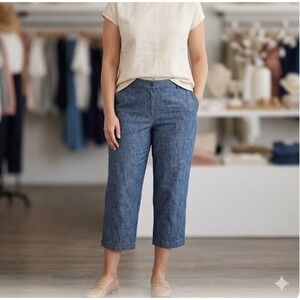 Coldwater Creek Denim Capri Pants Womens Size W 18 Business Casual Teacher Crop
